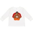 thumbnail image 3 of Inktastic Thanksgiving Turkey with Pumpkin Boys or Girls Long Sleeve Toddler T-Shirt, 3 of 5