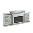 thumbnail image 4 of ACME Noralie Fireplace w/LED & Bluetooth, Mirrored & Faux Diamonds, 4 of 5