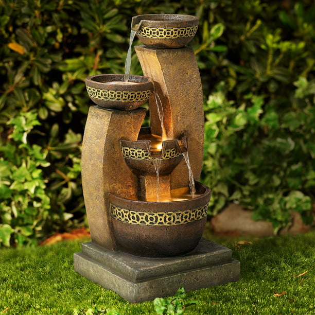 John Timberland Outdoor Floor Water, Tall Outdoor Water Fountains