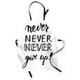 thumbnail image 1 of Saying Apron, Phrase with Different Typographic Designs Philosophy Motivation, Unisex Kitchen Bib with Adjustable Neck for Cooking Gardening, Adult Size, Black and White, by Ambesonne, 1 of 4