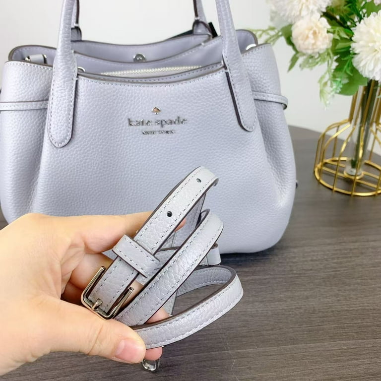 Kate Spade Dumpling Small Mountain Grey Leather Satchel Bag