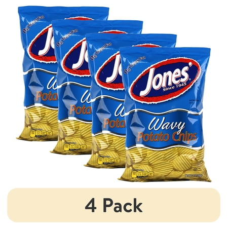 (4 pack) Jones' Wavy Potato Chips, 9 Oz.
