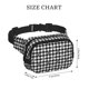thumbnail image 4 of Fotbe Black Tartan Plaid Cangurera Cuadrada con Estampado de Doble Capa, Bolsa de Cintura Ajustable Mini para Hombres y Mujeres, 4 of 9