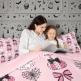 thumbnail image 4 of Erosebridal Cute Halloween Twin Comforter Sets 2pcs,Kawaii Pumpkin Bedding Set,Light Pink,Reversible,1 Comforter and 1 Pillowcase, 4 of 6