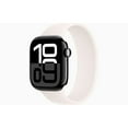 thumbnail image 1 of Restored Apple Watch Series 10 GPS 46mm Jet Black Aluminium Case with Light Blush Solo Loop - Medium Band (Refurbished), 1 of 5