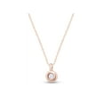 thumbnail image 3 of 0.15Cttw AFFY Bezel Set White Natural Round Cut Diamond Classic Solitaire Pendant 18 in Necklace In 10K Rose Gold Jewelry For Womens Ladies (H-I Color, I2-I3 Clarity), 3 of 4