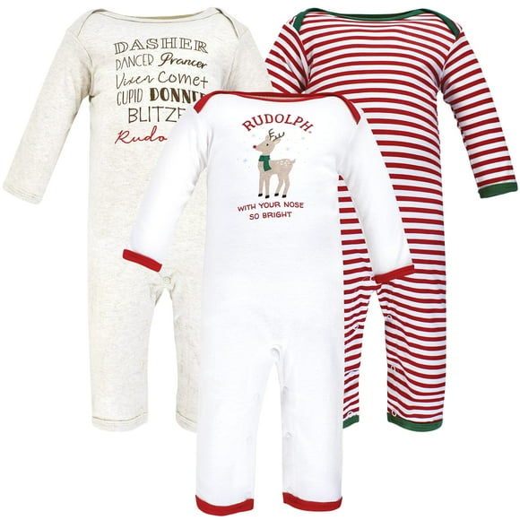 Hudson Baby Mono De Algodón Unisex Para Bebé Rudolph Reno 0-3 Meses