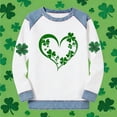 thumbnail image 4 of St Patricks Day Shirt Women Irish Shamrock Pullover Green Tops Long Sleeve Crewneck Demin Saint Patty's Sweatshirts, 4 of 5