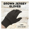 thumbnail image 2 of PSBM Industrial Grade Gloves Brown Jersey Non-, Men's and Women's Size, 2 of 5