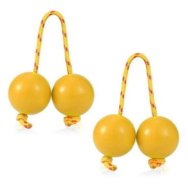 1 Pairs Aslatua Shakers Kashaka Musical Percussion Instrument African Asalato Shaker Rhythmic Balls Yellow