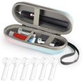 thumbnail image 1 of Étui de Voyage pour Brosse à Dents Électrique, Sac de Transport Rigide & 6 Pcs Couvercles de Brosse à Dents Sac de Rangement Protecteur Support de Brosse à Dents de Voyage Compatible avec Brosse à Dents Électrique Philips Sonicare, 1 of 6