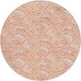 thumbnail image 2 of Addison Rugs Dream Shag Premium Machine Washable Transitional Dot Arches Peach Round Rug, 8' x 8', 2 of 8