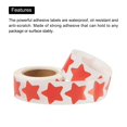 thumbnail image 3 of Star Stickers 1 Inch 1 Roll DIY Adhesive Labels Notes, Greeting Cards, Gift Boxes, 500 Count/Roll Red, 3 of 6