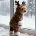 thumbnail image 6 of Shadoumai Dog Merry Christmas Sweater Dress Winter Small Dog New Year Skirt Xmas Thermal Velvet Coat Festival Holiday Soft Cozy Puppy Outfit Pet Clothes Christmas Dress, 6 of 7