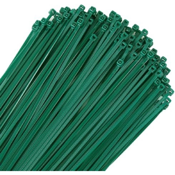 10 inch 3mm Dark Green Nylon Garden Cable Zip Ties Self Locking Cable Ties Twist Ties, Multi-Purpose Cable Tie(100 Pcs)