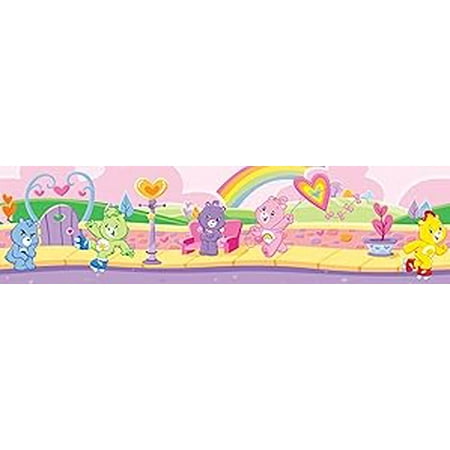 CARE BEARS 12\' Wall Border Rainbow Cheer Wallpaper Decals Room Decor Sticker