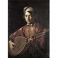 thumbnail image 2 of Caravaggio 11x14 White Modern Wood Framed Museum Art Print Titled - The Lute Player, 2 of 4