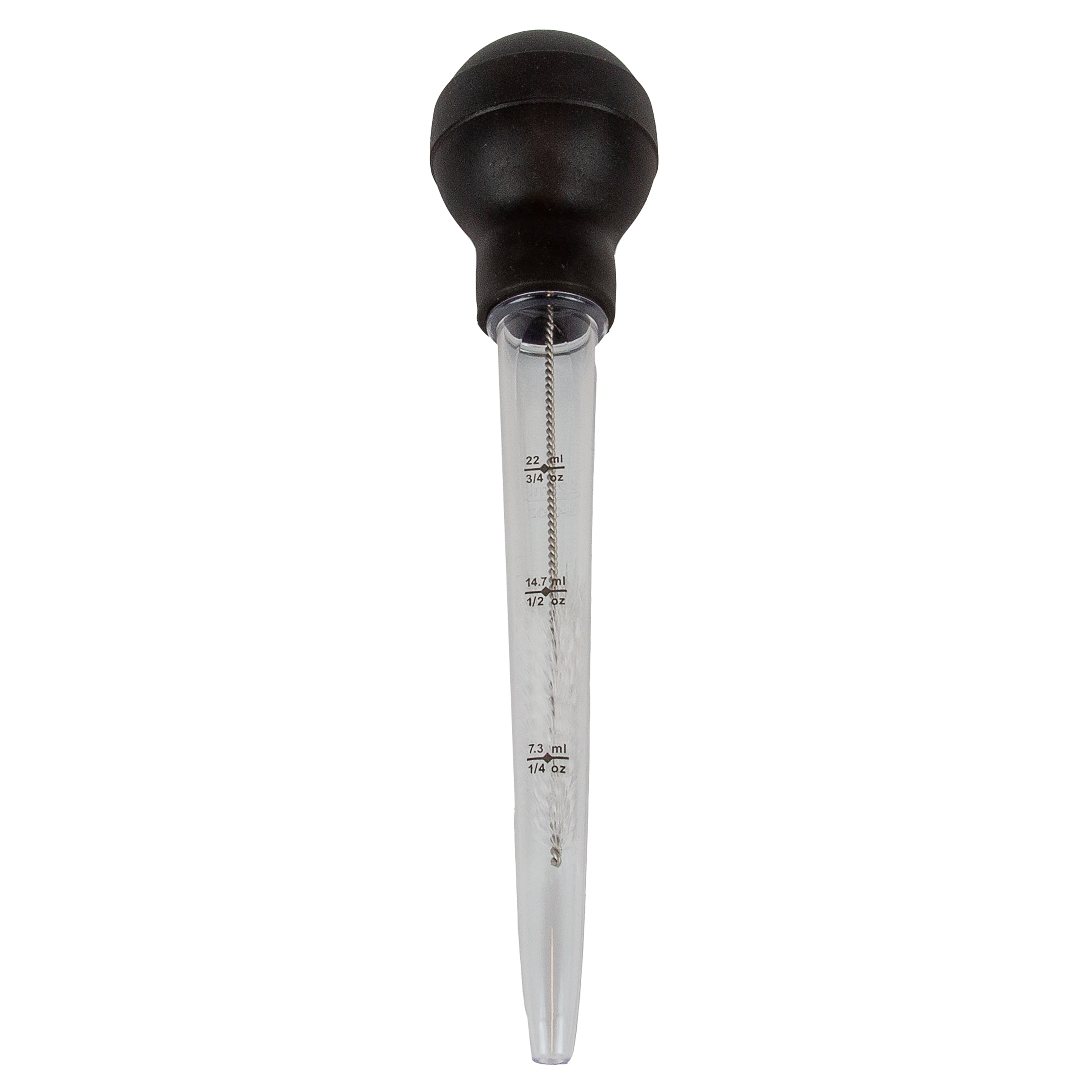 Mainstays Baster with Cleaning Brush with Dual Measurement Marks Made from SAN, TPR, Nylon and Steel