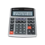 Innovera 15971 Calculatrice commerciale à grand chiffre - Calculateur de bureau - 12 chiffres - panneau solaire, batterie - argent