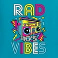 thumbnail image 2 of Rad 90's Vibes Vintage Men's Graphic T-Shirt, Light Turquoise, Small, 2 of 5