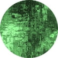 thumbnail image 1 of Ahgly Company Indoor Round Oriental Emerald Green Industrial Area Rugs, 6' Round, 1 of 4