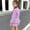 Purple, variant on Cethrio Girls Summer Outfit Sets Size 10-12, Casual 2 Piece Long Sleeve Shirts and Skirts Sets Pink Size 10