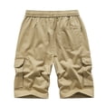 thumbnail image 3 of fartey Men's Plus Size Camo Shorts Multi Pockets Relaxed Fit Cargo Short Elastic Waist Drawstring Outdoors Pants, Regular Big S-5XL, 3 of 5