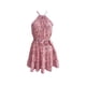 thumbnail image 3 of Vestido Sin Mangas Vestido sin mangas para mujer Vestido floral con cuello colgante Ruffle Summer (Rosa L) Cgtredaw para Mujer Rosa T S, 3 of 8