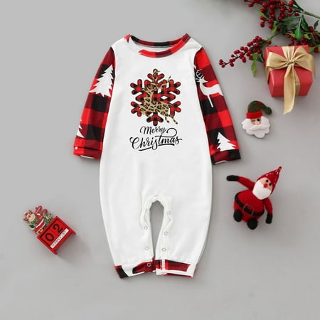 

Christmas Toddler Baby Letter Printed Romper Jumpsuit Family Clothes