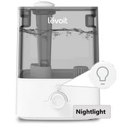 Levoit Cool Mist Humidifier for Room, Top Fill Vaporizer for Large Rooms with Nightlight, 6L, Classic 300, Gray
