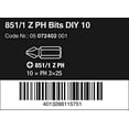 thumbnail image 2 of Wera 072402 DIY PH 3 x 25mm Phillips Insert Bit - 10 Pack, 2 of 3
