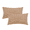 Caramel-Striped, variant on XWZO 18x18 inch Chenille Pillow Covers 2 Pieces Set, Square Fluffy Boho Striped Decorative Cushion Covers for Couch/Sofa/Bed, Beige-Striped (NO PILLOW INSERT)