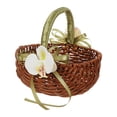 thumbnail image 3 of Cesta de niña de las flores, cesta de picnic, decoración romántica, elegante contenedor para dulces Flor verde claro, 3 of 8