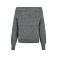 thumbnail image 4 of Women's Off The Shoulder Sweater Long Sleeve Tops 2025 Fall Loose Knit Pullover Sweaters Winter Clothes, 4 of 5