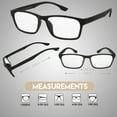 thumbnail image 2 of Reading Glasses Mens Womens Square Frame 8 Pack Unisex Readers Classic Glasses, 2 of 3