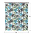 thumbnail image 5 of Pioneer Flower Floral Print Pattern Shower Curtain 72"x84" ,Bathroom Decorative Shower Curtains Set with 12 Hooks,Modern Waterproof Washable Shower Curtain, 5 of 6