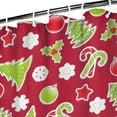 thumbnail image 3 of Red Christmas Decoration Pattern Shower Curtain 36"x72" ,Bathroom Decorative Shower Curtains Set with 12 Hooks,Modern Waterproof Washable Shower Curtain, 3 of 6