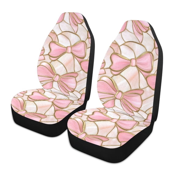ALAZA Ethnic Bows Car Seat Covers 2 PCs Universal Auto Front Seats Interior Protector
