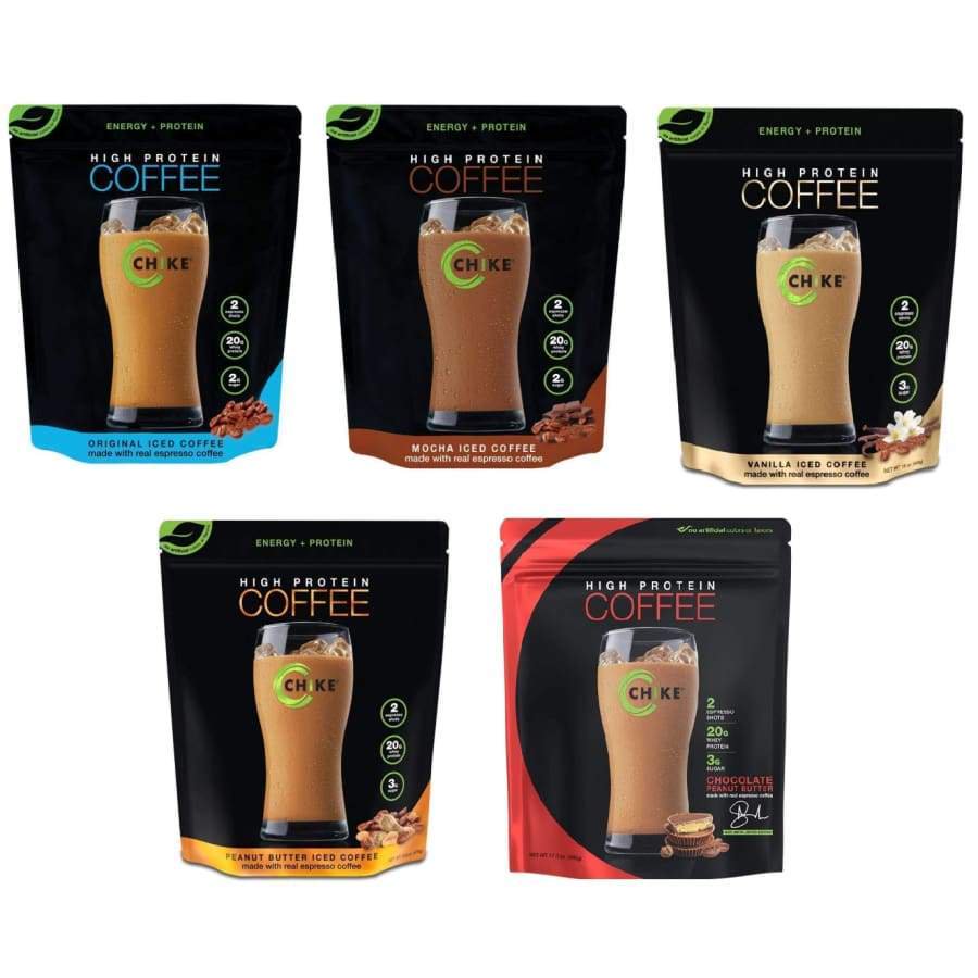 Chike Nutrition High Protein Iced Coffee (16 oz Bags) Available in 5 Flavors! Flavor Variety