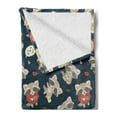 thumbnail image 2 of Romantic Soft Flannel Fleece Throw Blanket, Raccoon with I Love You Heart Kisses Birthday Celebration Graphic, Cozy Plush for Indoor and Outdoor Use, 50" x 60", Multicolor, by Ambesonne, 2 of 5