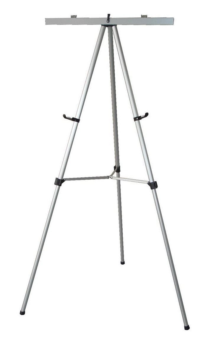 Lightweight Aluminum FlipChart Presentation Easel (Silver)