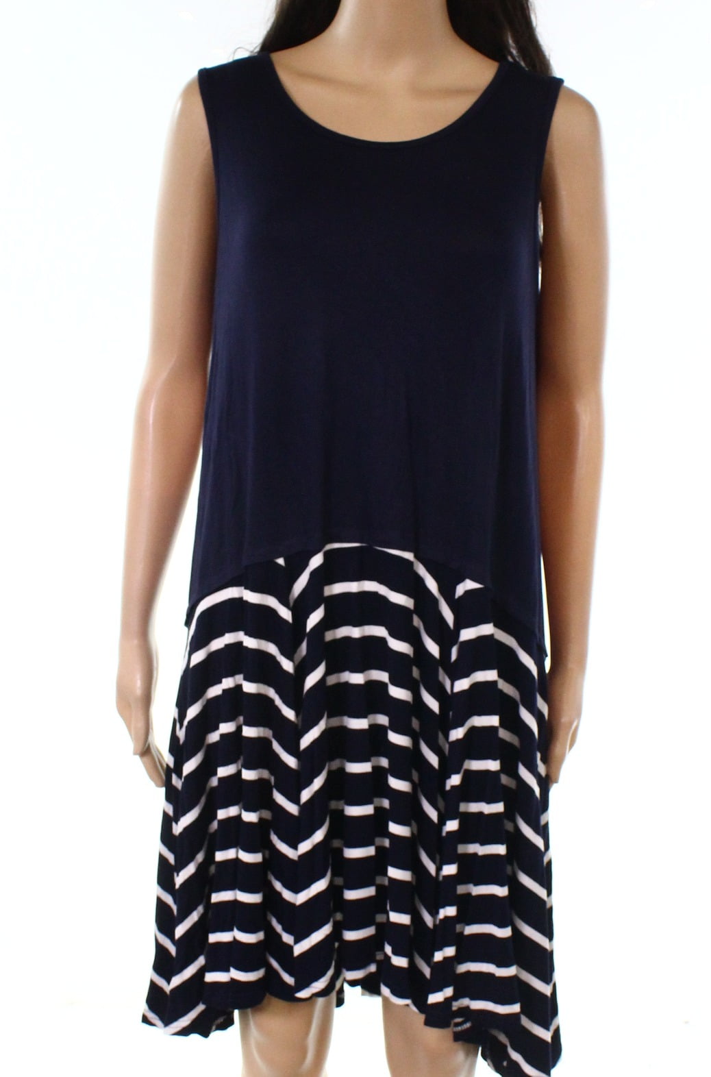 Umgee Dresses Umgee Womens Large Scoop Neck Striped Shift Dress