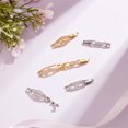 thumbnail image 5 of 6pcs 6 styles Rack Plating Brass Micro Pave Clear Cubic Zirconia Watch Band Clasps Cadmium Free & Lead Free Long-Lasting Golden 33~35x5.5~10x4mm Hole: 3~4x3~3mm 1pc/style, 5 of 7