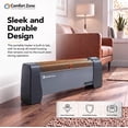 thumbnail image 6 of Comfort Zone Digital Baseboard Space Heater with Thermostat, Black, 6 of 8