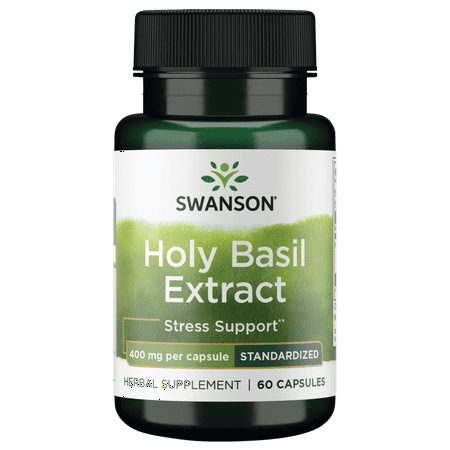 Swanson Holy Basil Extract (Tulsi) 400 mg 60 Capsules