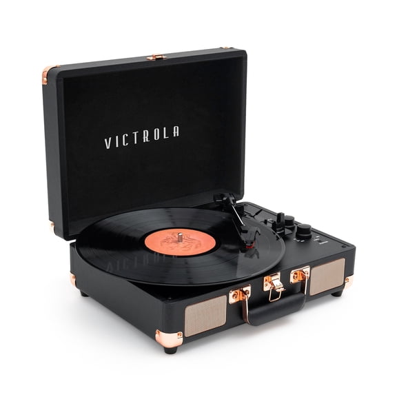 Victrola Journey Bluetooth Suitcase Record Player with 3-speed Turntable