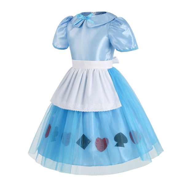 Disfraz infantil de Halloween Vestido de princesa de Navidad en el país de las maravillas
