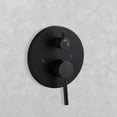 thumbnail image 4 of 10" Shower Head+Handheld Showerheads,Wall Mounted Shower Faucet Set for Bathroom With Rain shower overhead,Ceramic valve,Suction Cup Holder, 59in Hose, Adjustable water flow,Stainless steel-matt black, 4 of 5