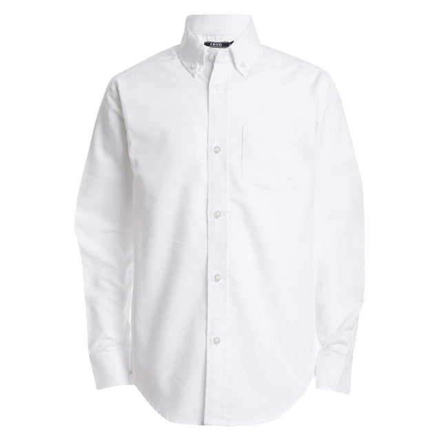 IZOD Chemise Oxford Unie à Manches Longues à Boutons pour Garçons