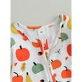 thumbnail image 6 of Newborn Baby Boy Girl Halloween Long Sleeve Jumpsuit Pumpkin Zipper Footie Romper Pjs Fall Winter Clothes Sleep and Play, 6 of 8
